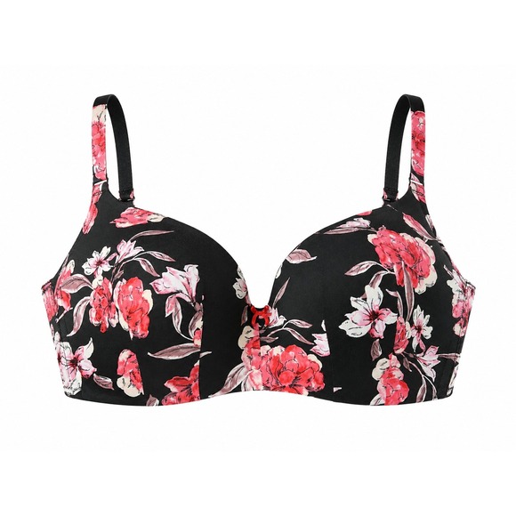 Cacique Other - Cacique x Lane Bryant 42DD No-Wire T-Shirt Bra Floral Lightly Lined Wireless